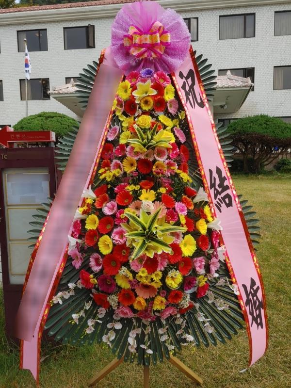 축하화환 배송완료