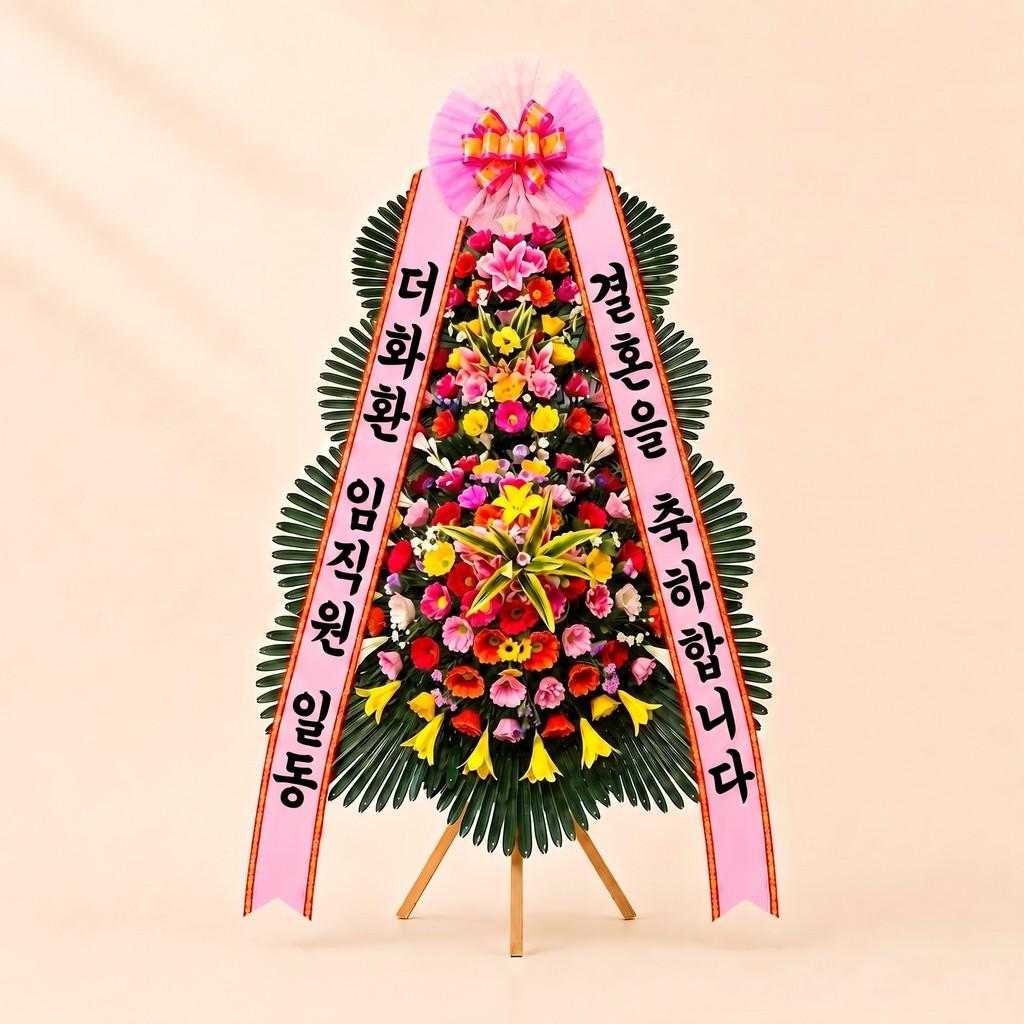 축하 3단화환 기본