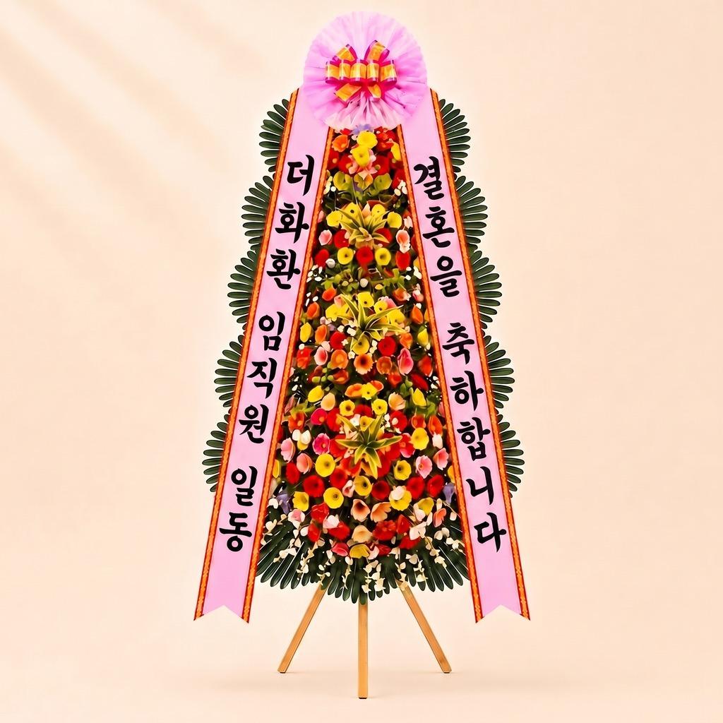 축하 4단화환