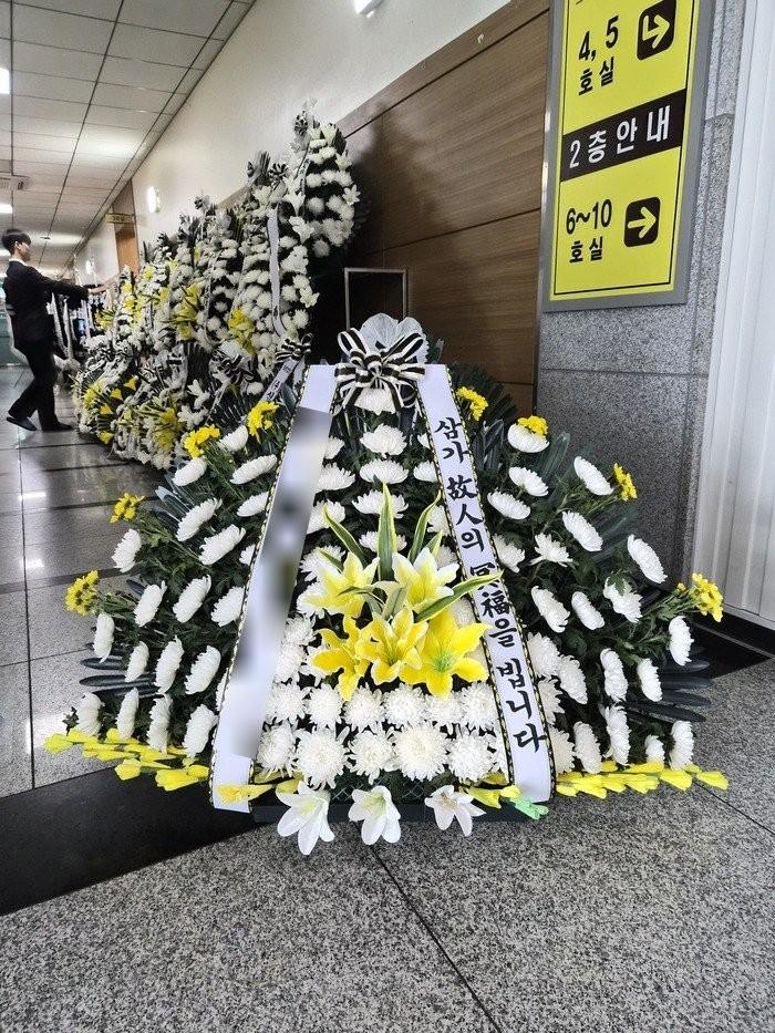 근조화환 실제 배송 완료 사진 2