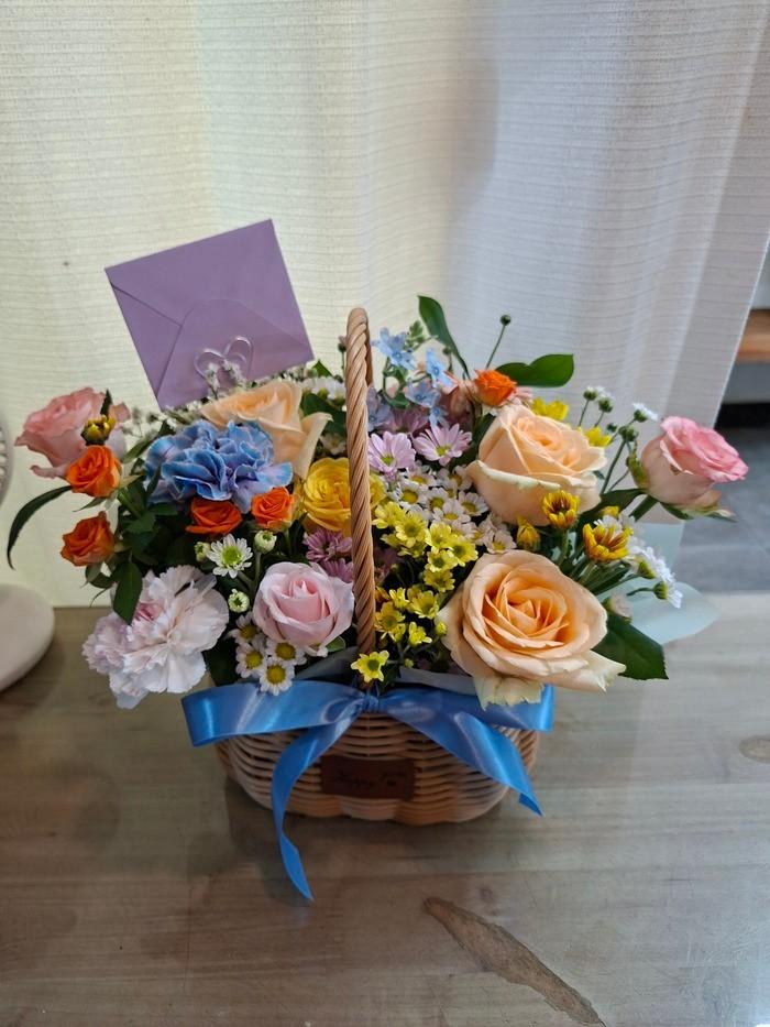 꽃바구니 실제 배송 완료 사진 6