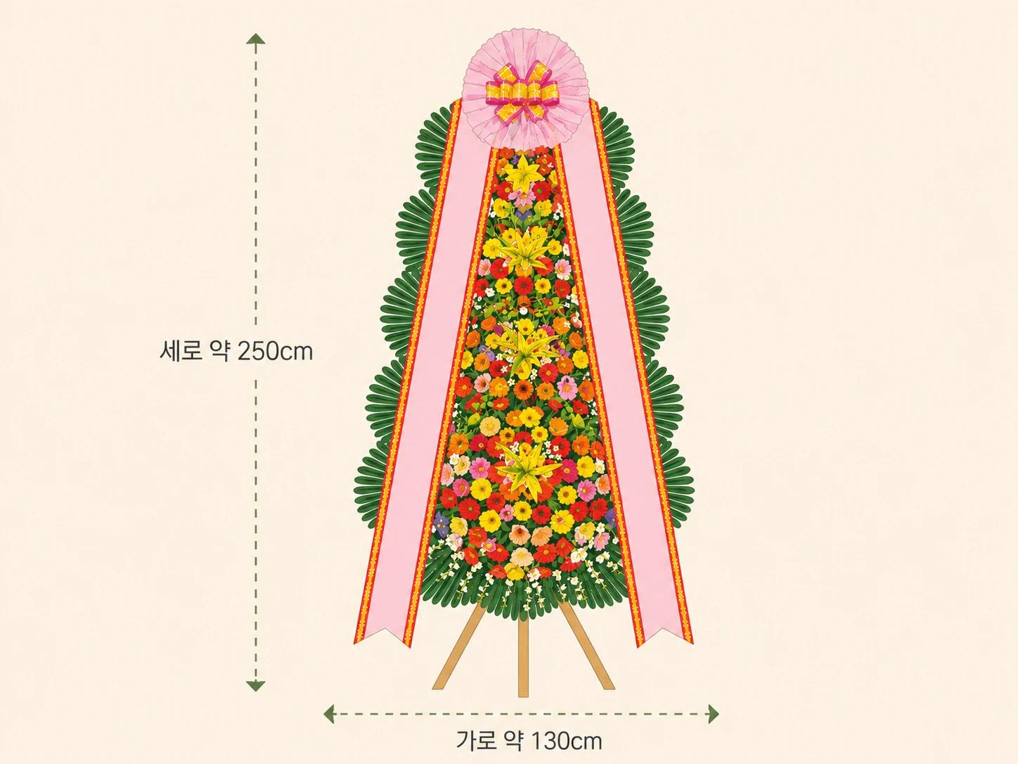 축하 4단화환 규격