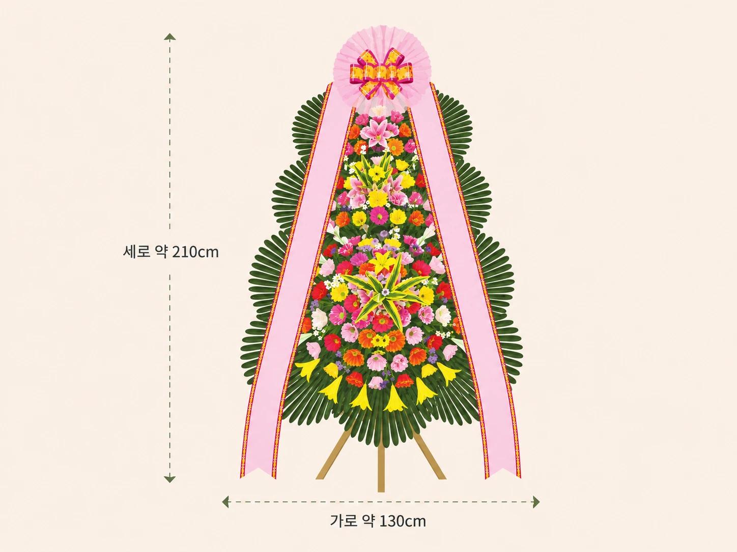 축하 3단화환 기본 규격