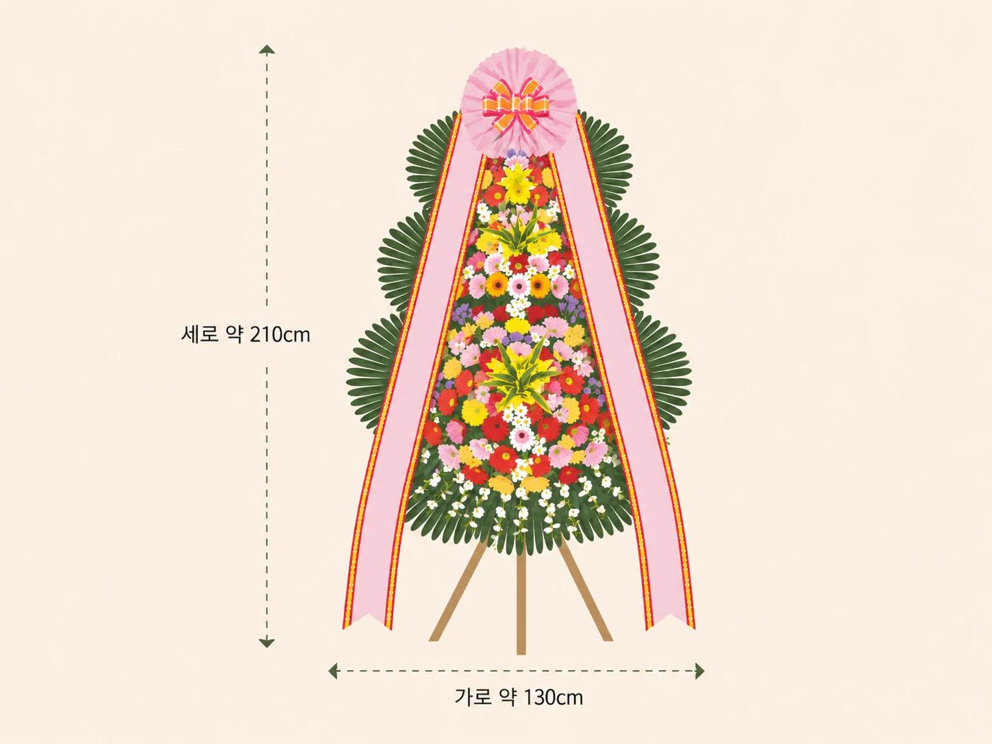축하 3단화환 고급 규격