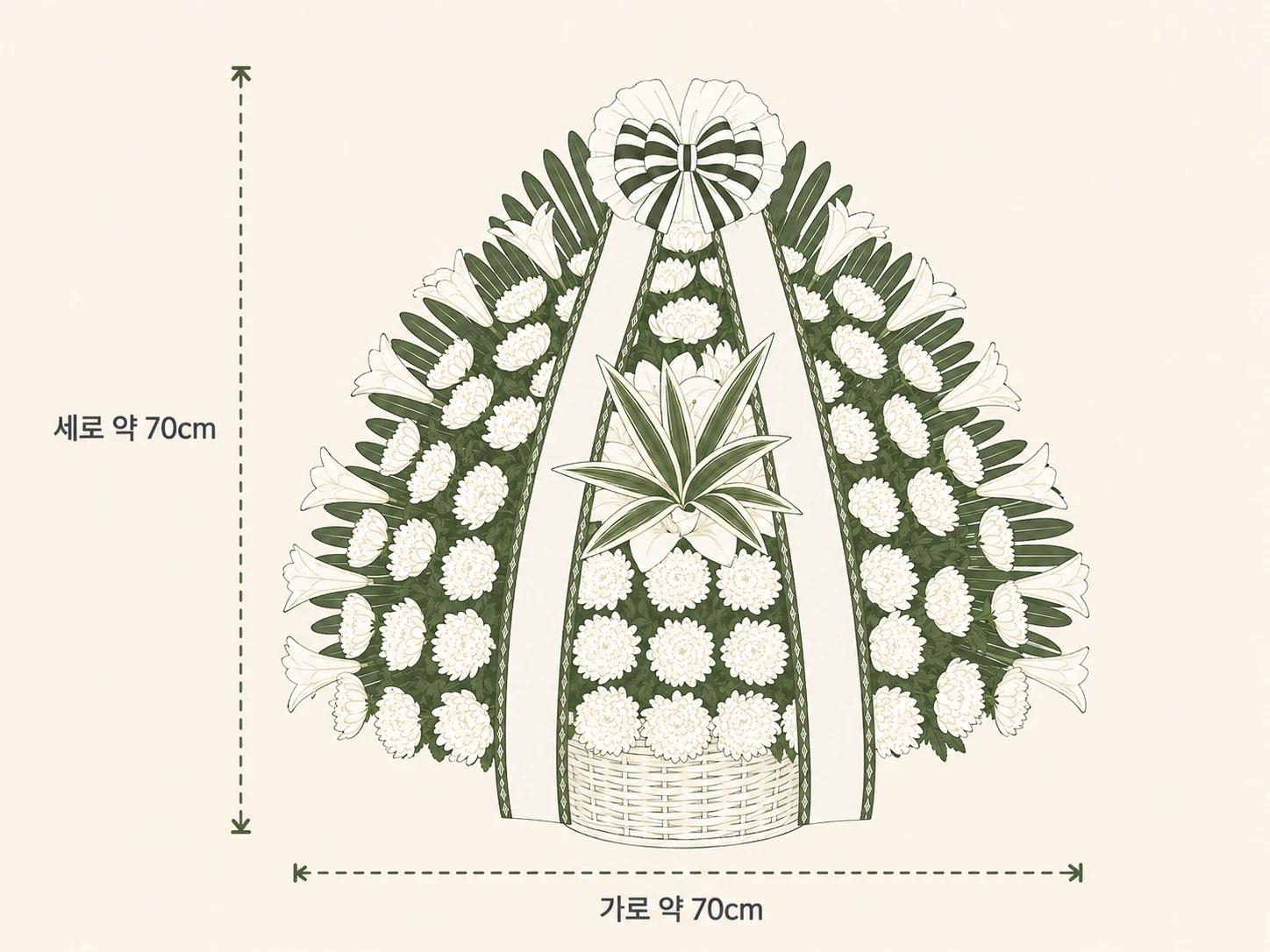 근조 꽃바구니 고급 규격