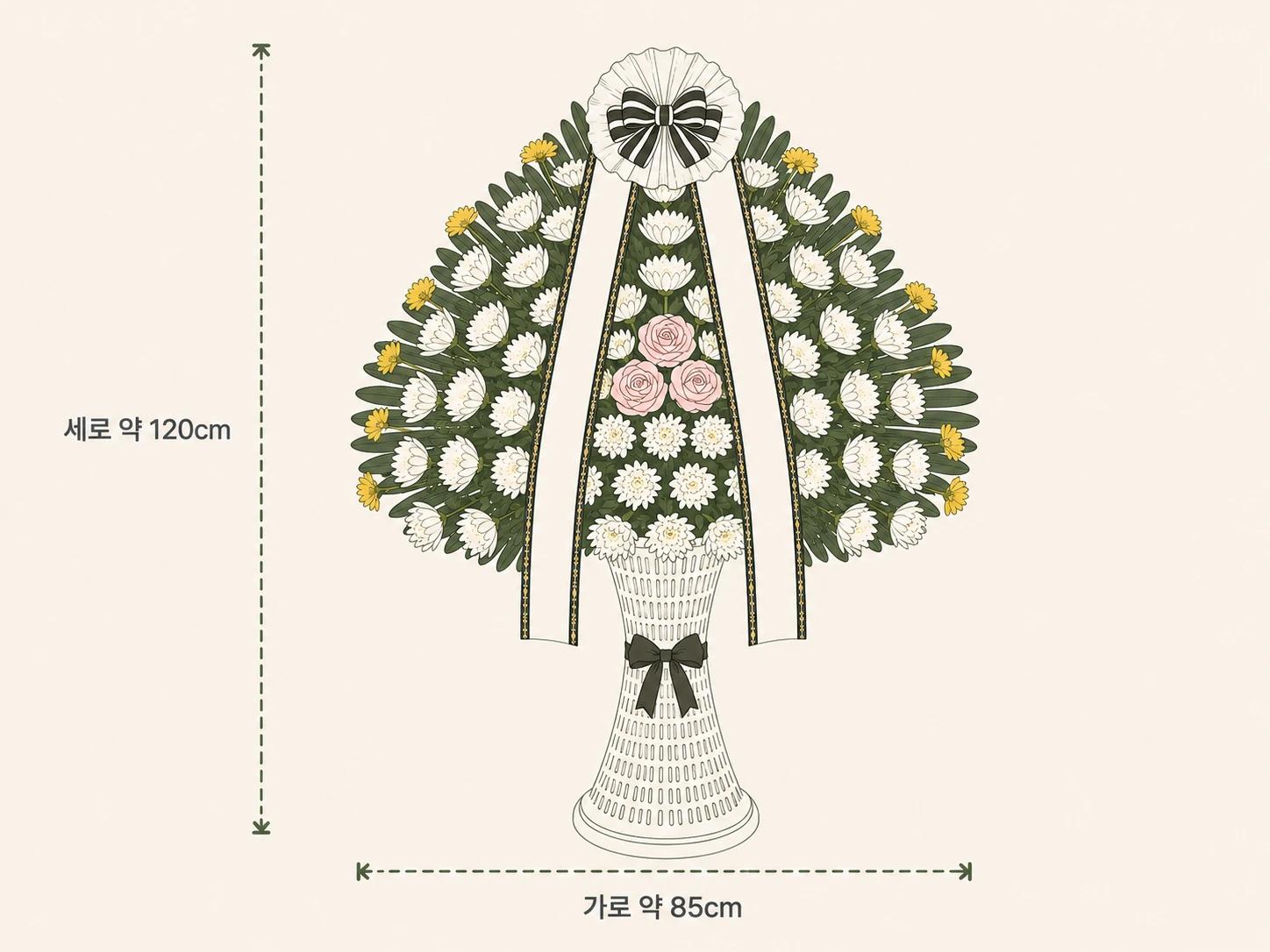 근조 장구 1단 규격