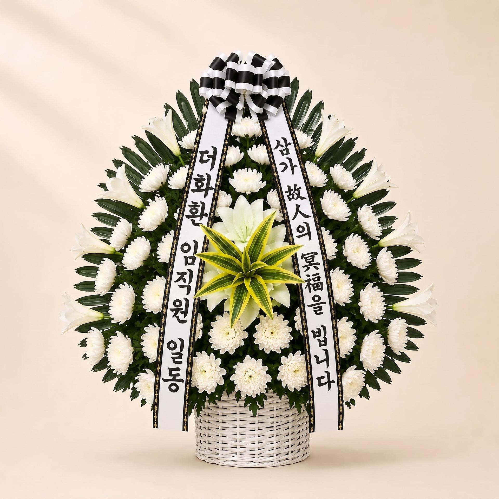 근조 꽃바구니 고급