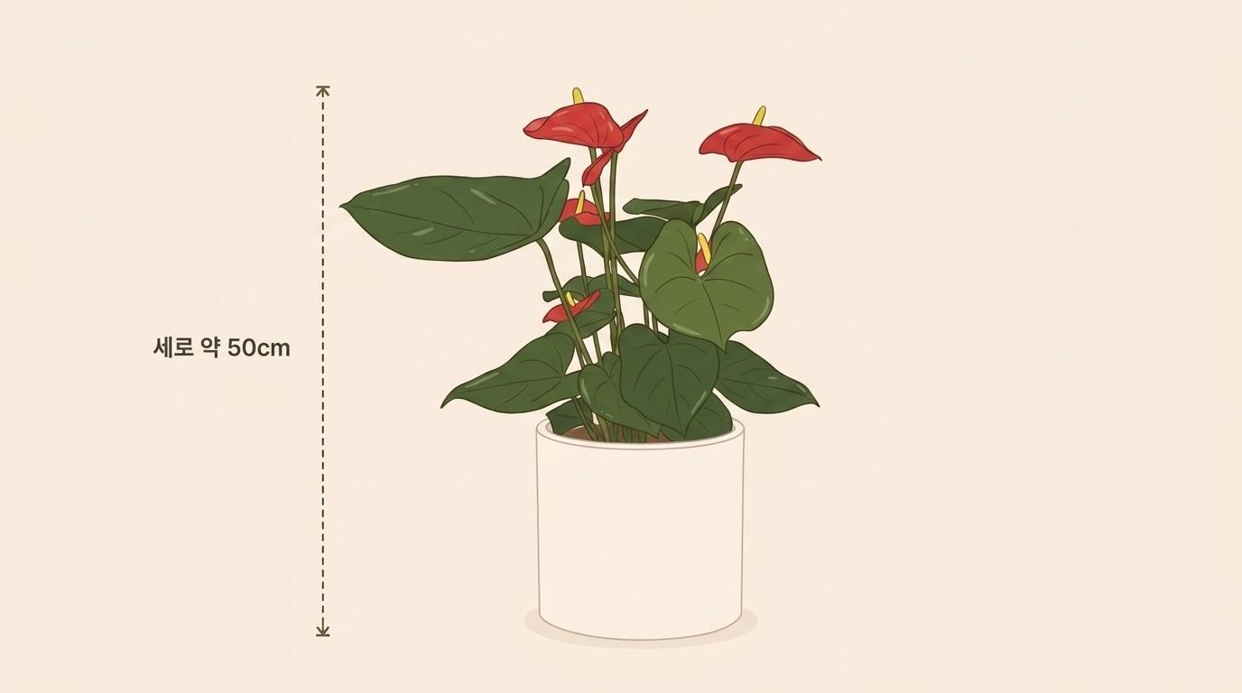안스리움 (탁상 화분) 규격