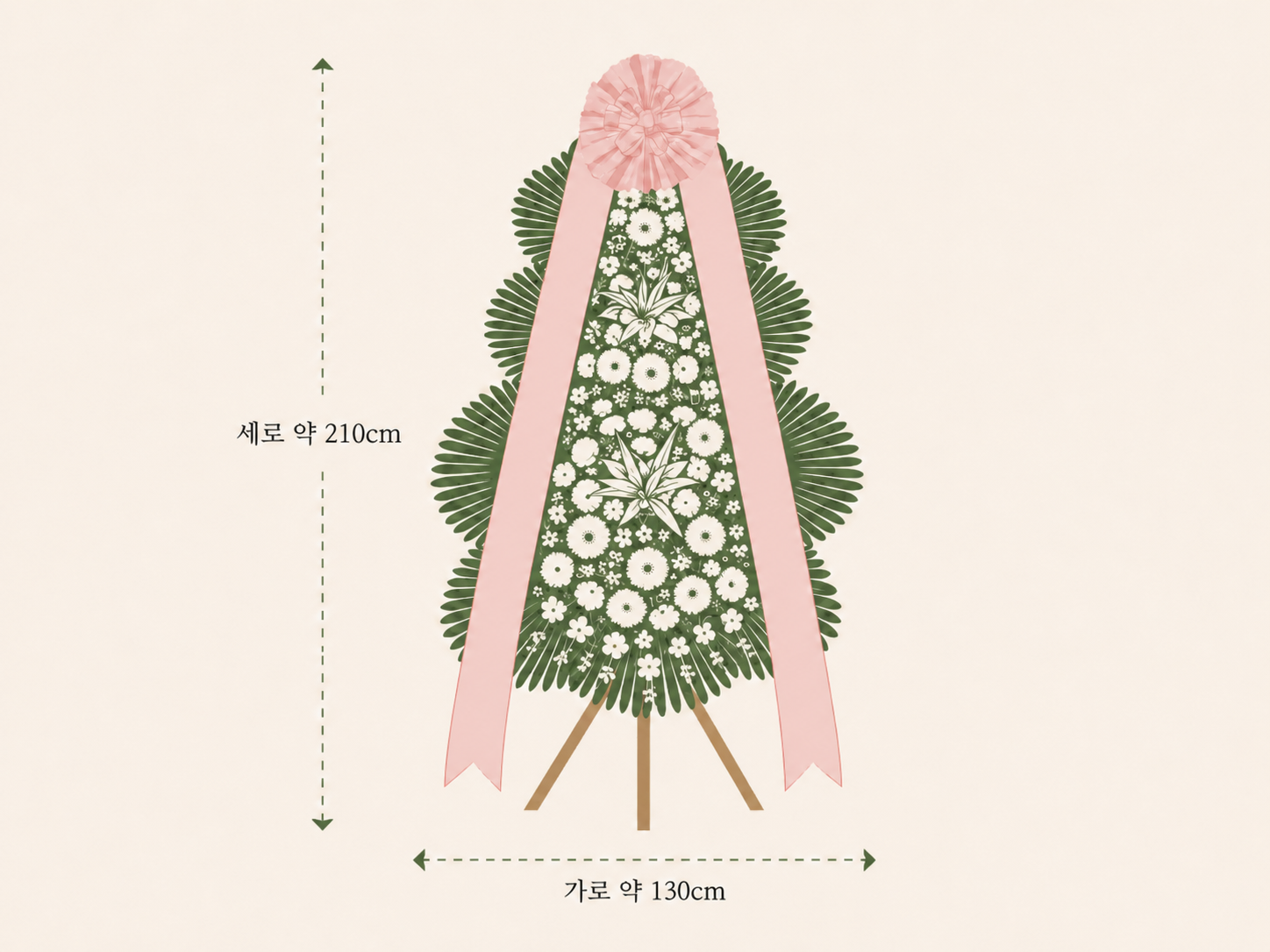 축하 러브리 화환 규격